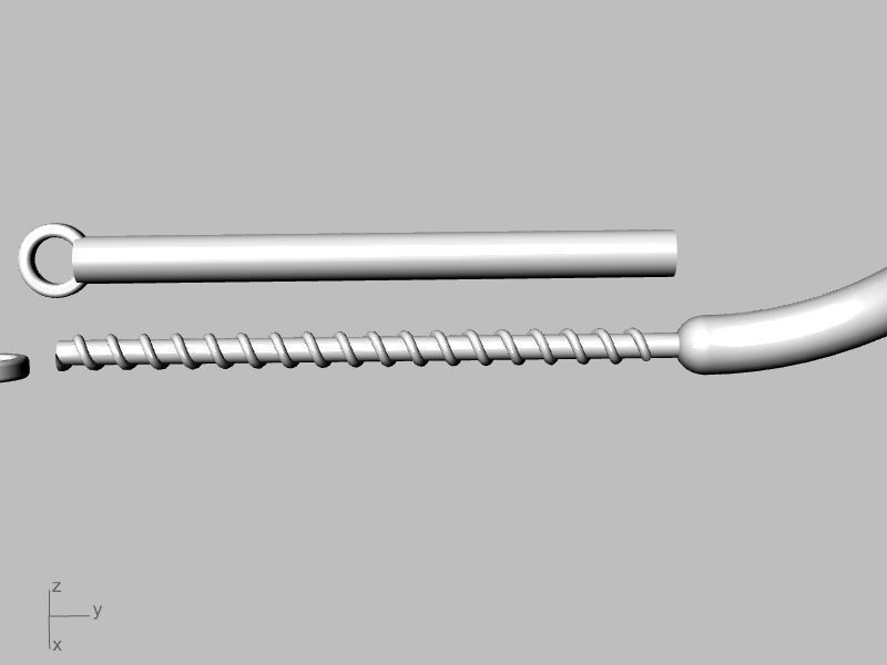 thread and needle pear drop earrings stl verified 3D print model_8