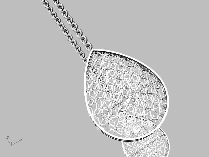 thread and needle pear drop earrings stl verified 3D print model_10