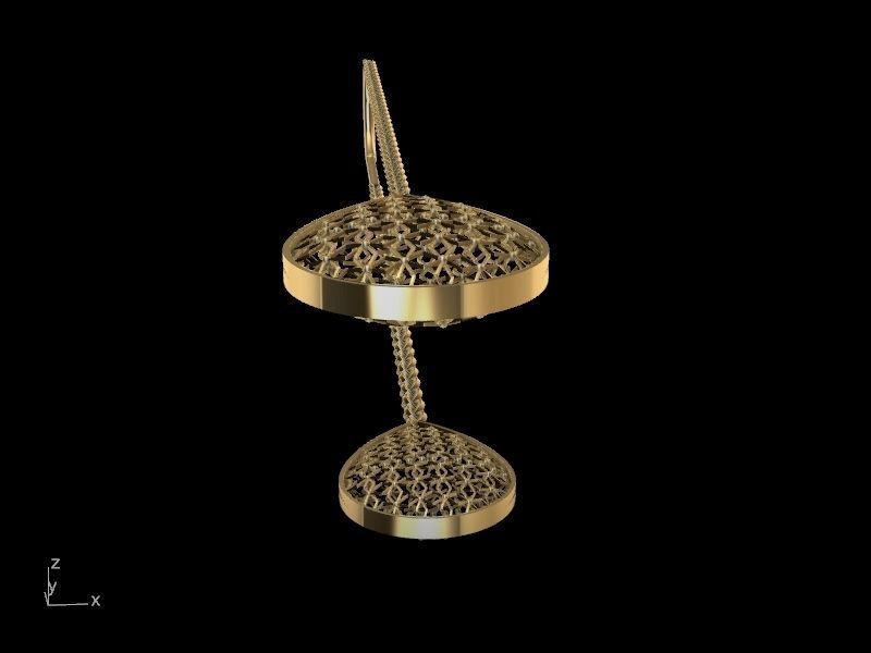 thread and needle pear drop earrings stl verified 3D print model_16