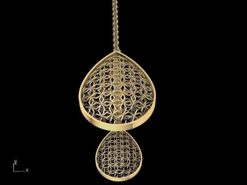 thread and needle pear drop earrings stl verified 3D print model_15