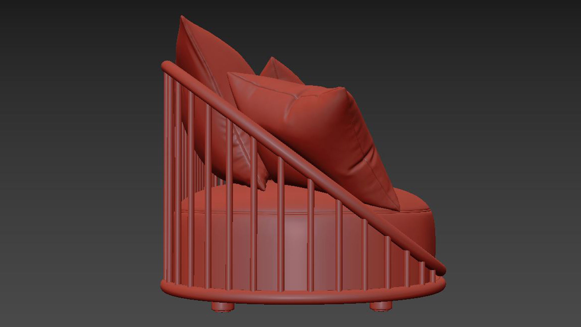 Cask 3 Seater Sofa by Expormim 3D model_2