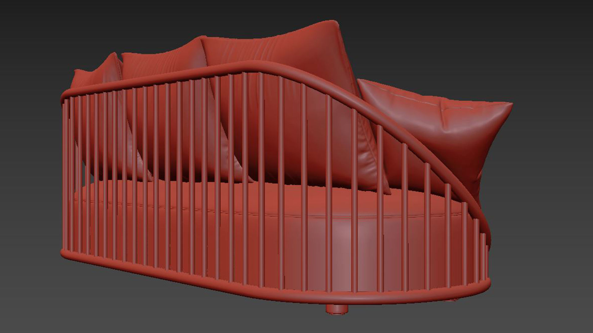 Cask 3 Seater Sofa by Expormim 3D model_3