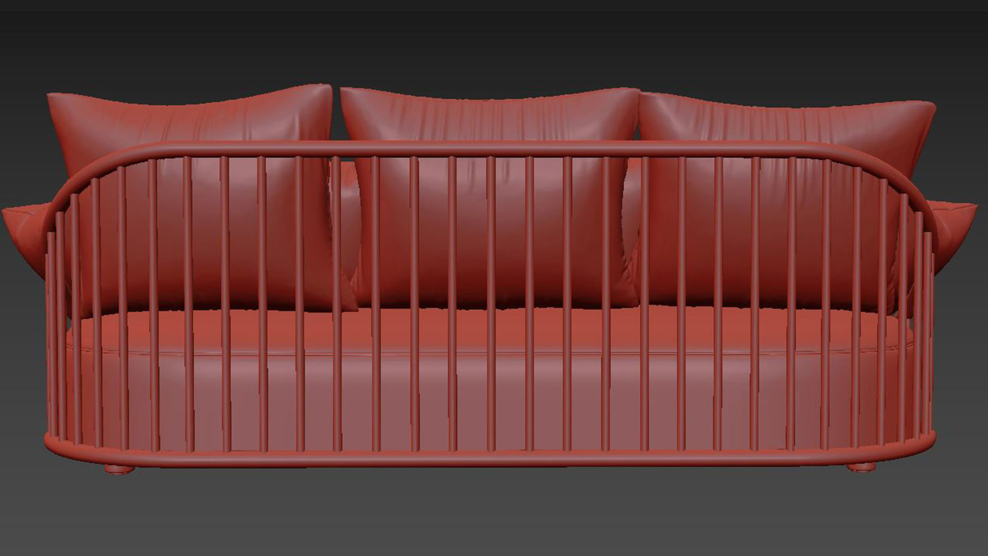 Cask 3 Seater Sofa by Expormim 3D model_4