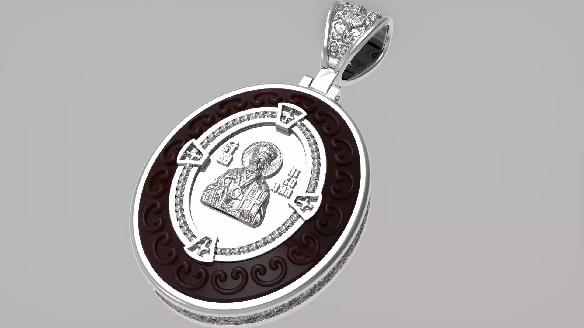 3d model Pendant of Nicholas the Wonderworker for 3D printing 3D print model