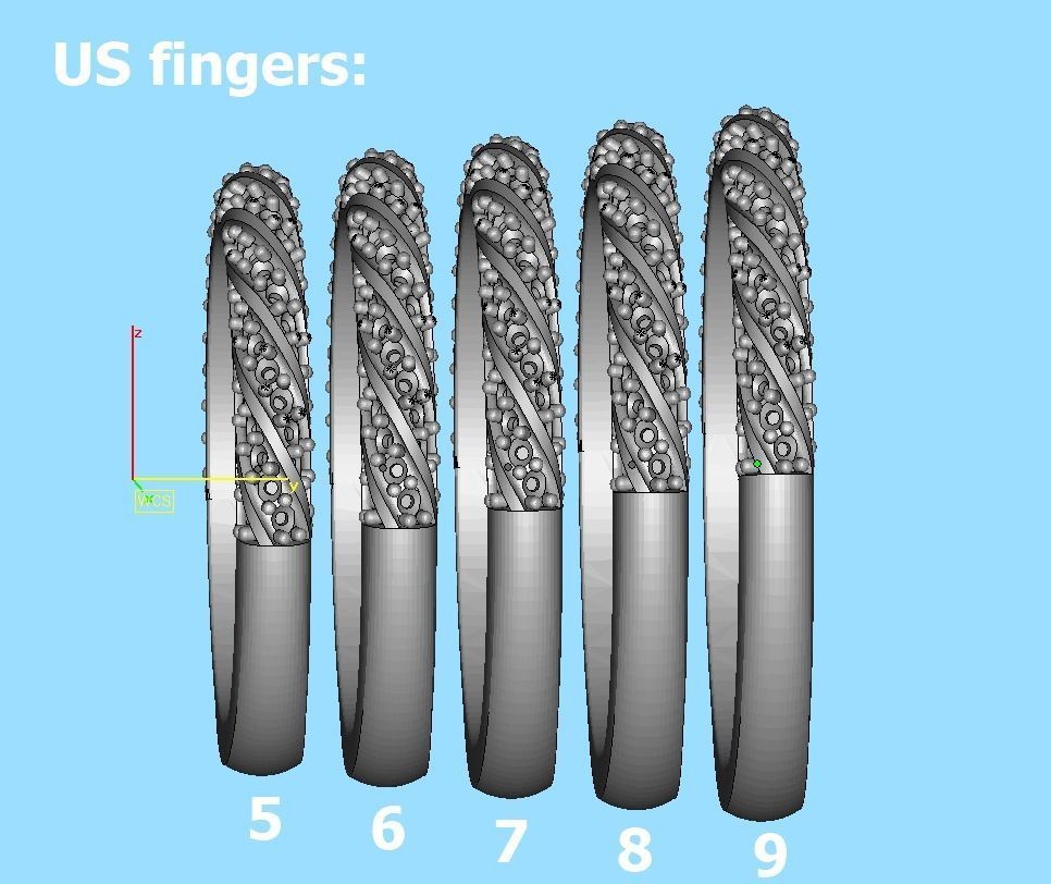 Spiral Design Eternity Diamond Ring 3dmodel  3D print model_14