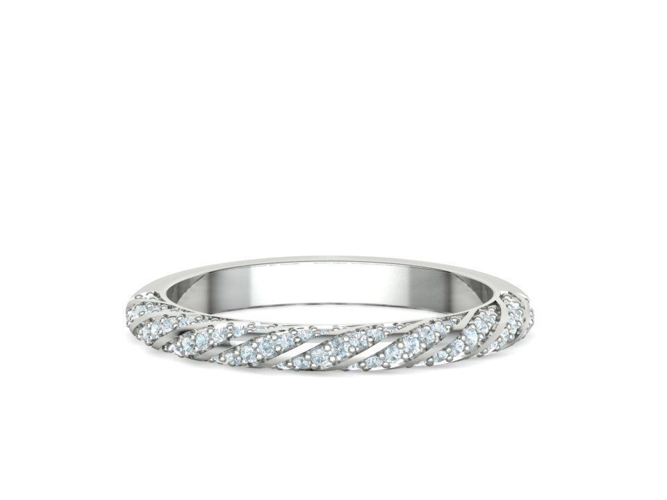 Spiral Design Eternity Diamond Ring 3dmodel  3D print model_36