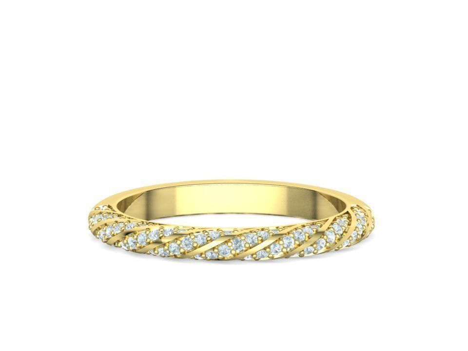 Spiral Design Eternity Diamond Ring 3dmodel  3D print model_35