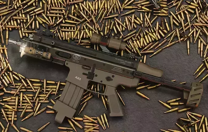 SCAR-L-special edition-Low-poly 