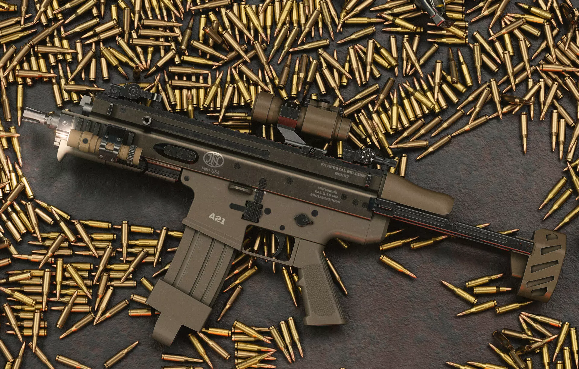 SCAR-L-special edition-Low-poly Low-poly 3D model