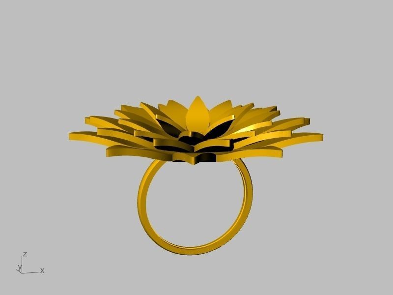 lotus ring stl verified  3D print model_24