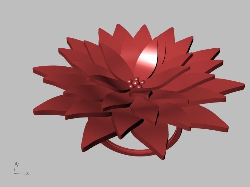 lotus ring stl verified  3D print model_16