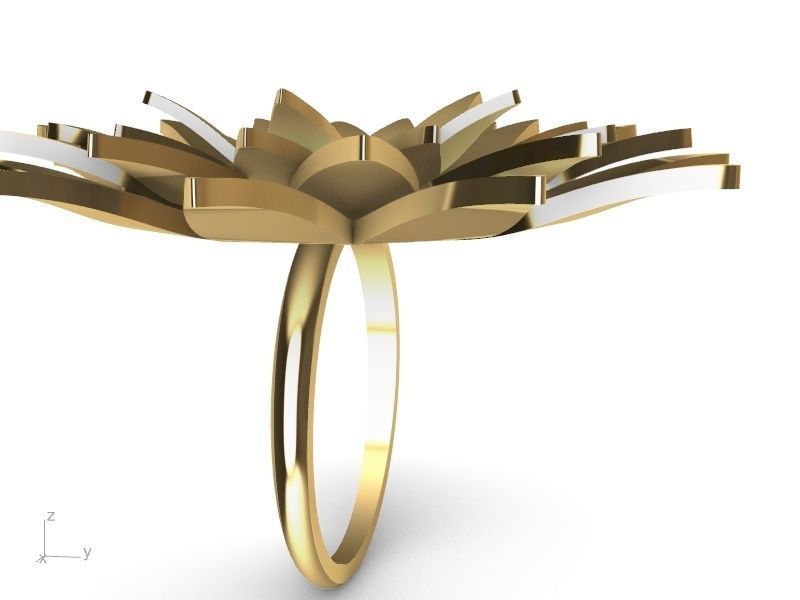 lotus ring stl verified  3D print model_6