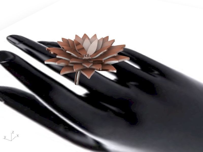 lotus ring stl verified  3D print model_13