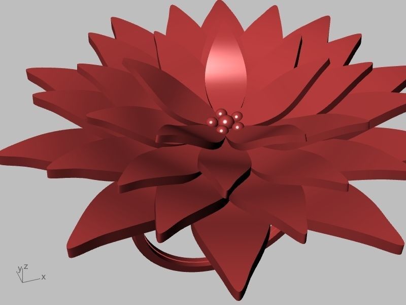 lotus ring stl verified  3D print model_19