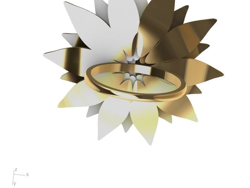 lotus ring stl verified  3D print model_4
