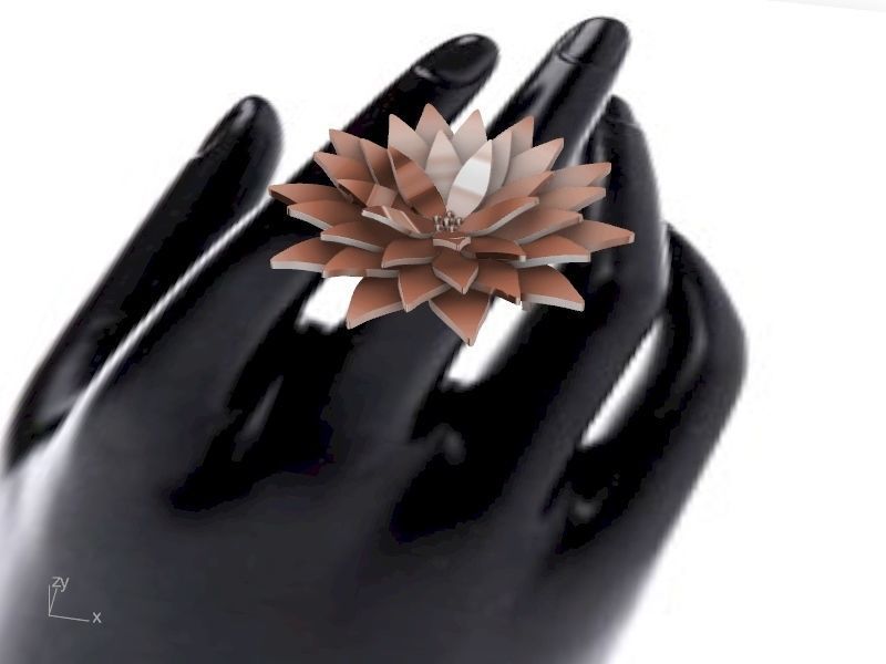 lotus ring stl verified  3D print model_12