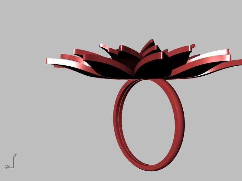 lotus ring stl verified  3D print model_20