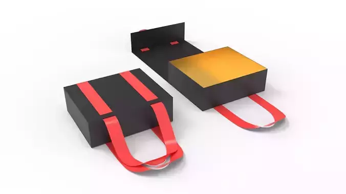 Box with Double Strip 3D model