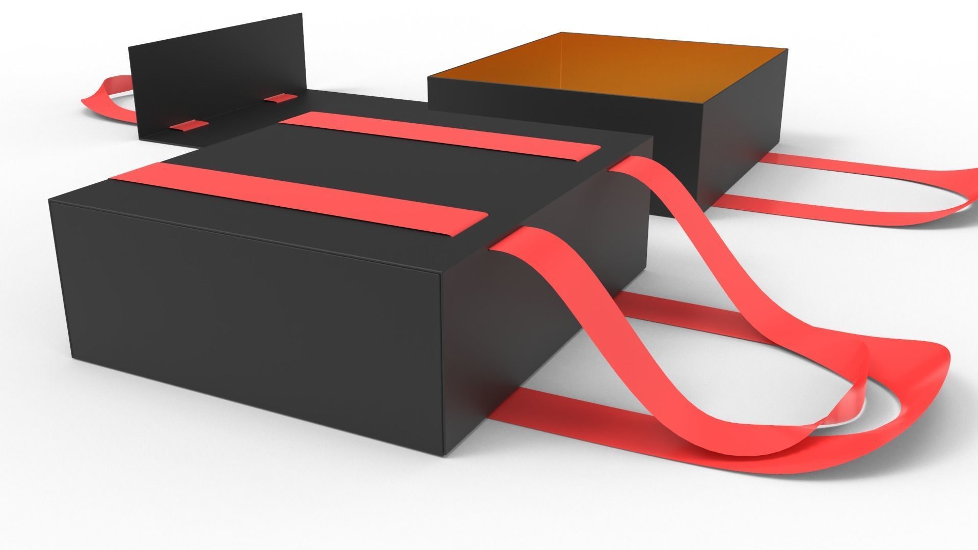 Box with Double Strip 3D model_2