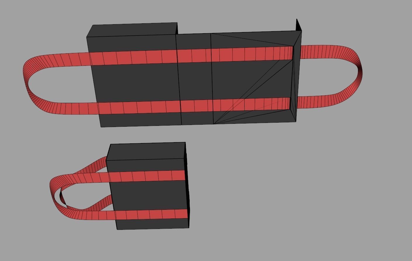 Box with Double Strip 3D model_8