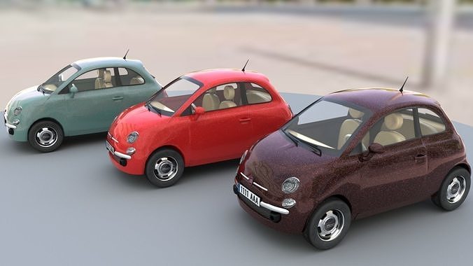 Fiat 500 pack 3D model
