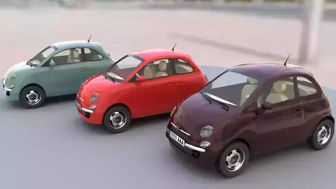 Fiat 500 pack 3D model