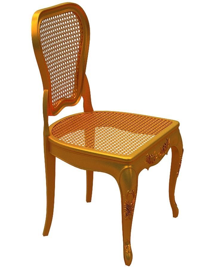 Classical Dining set Low-poly 3D model_8