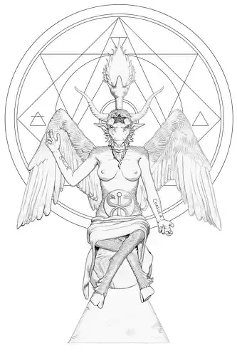 Baphomet 3D Print demon statue with wings 3D print model