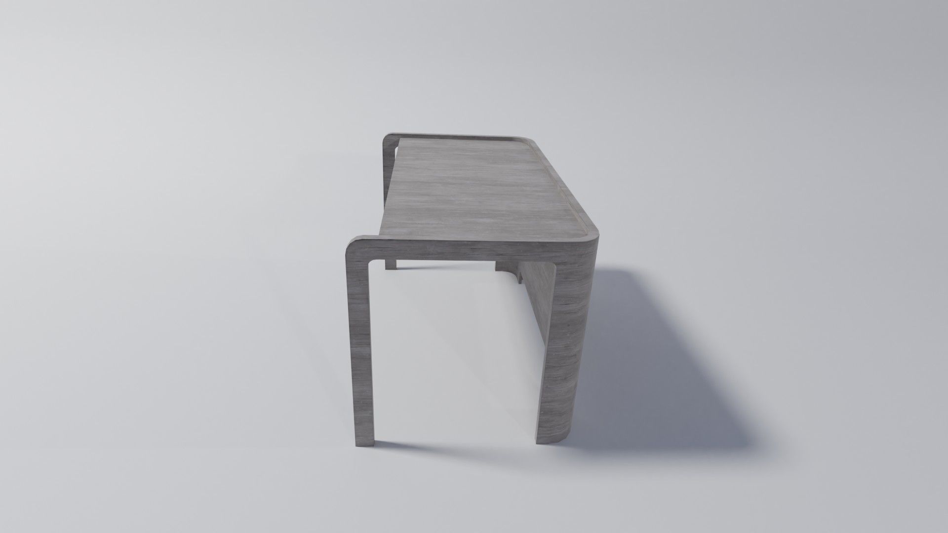 Modern desk Low-poly 3D model_3