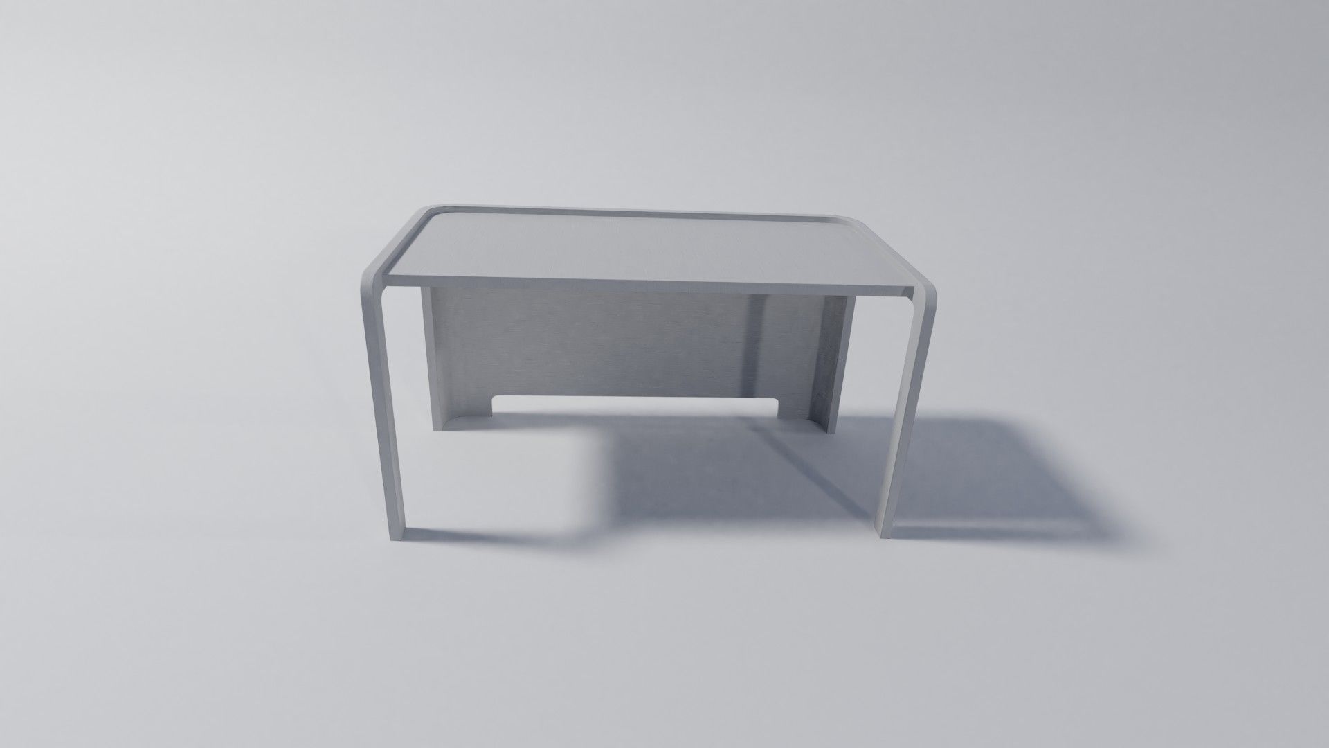 Modern desk Low-poly 3D model_8