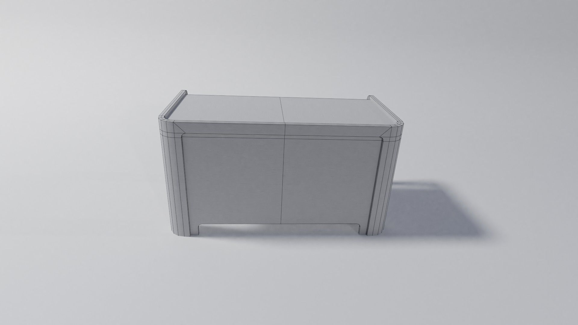 Modern desk Low-poly 3D model_19