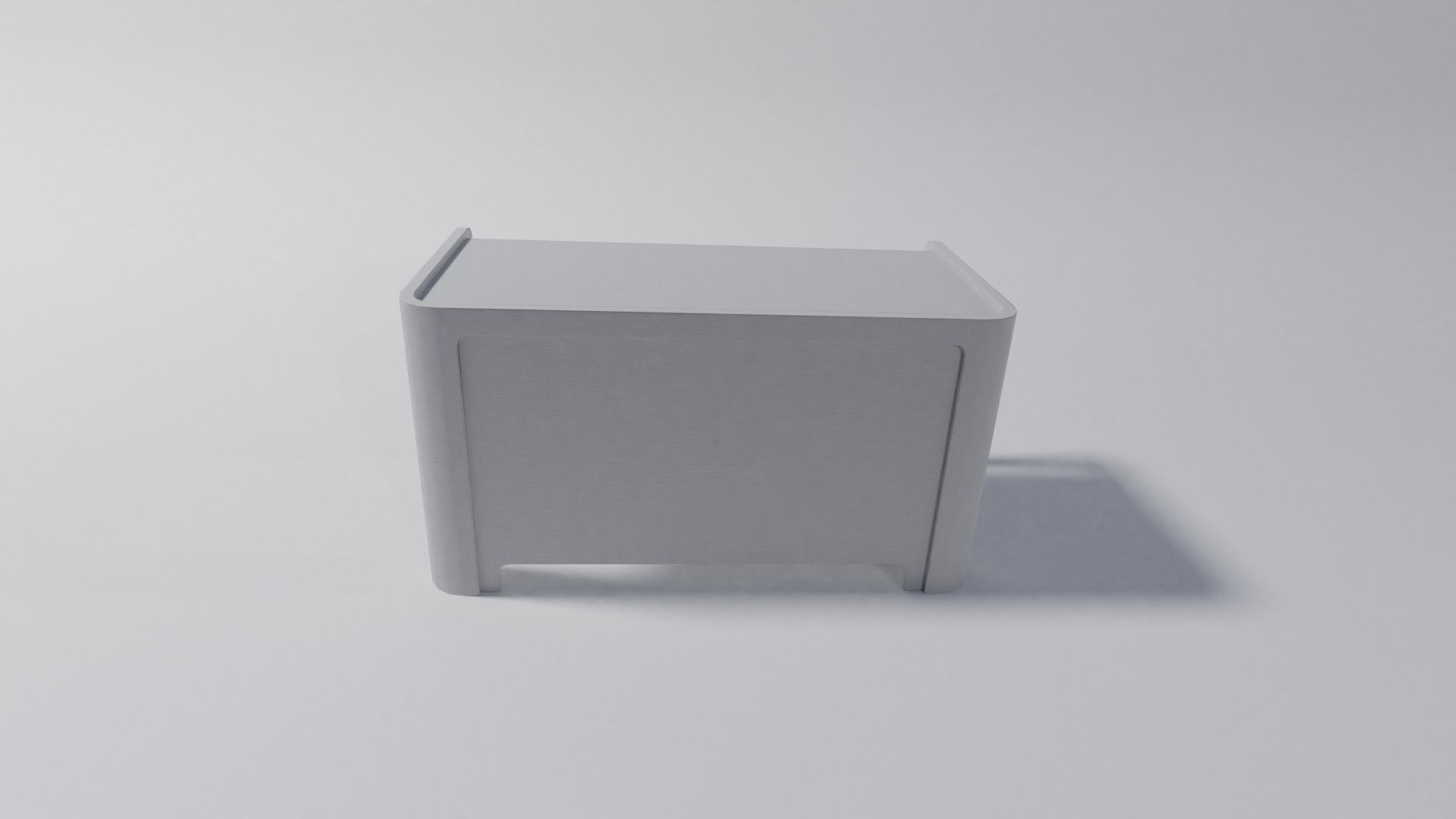 Modern desk Low-poly 3D model_12