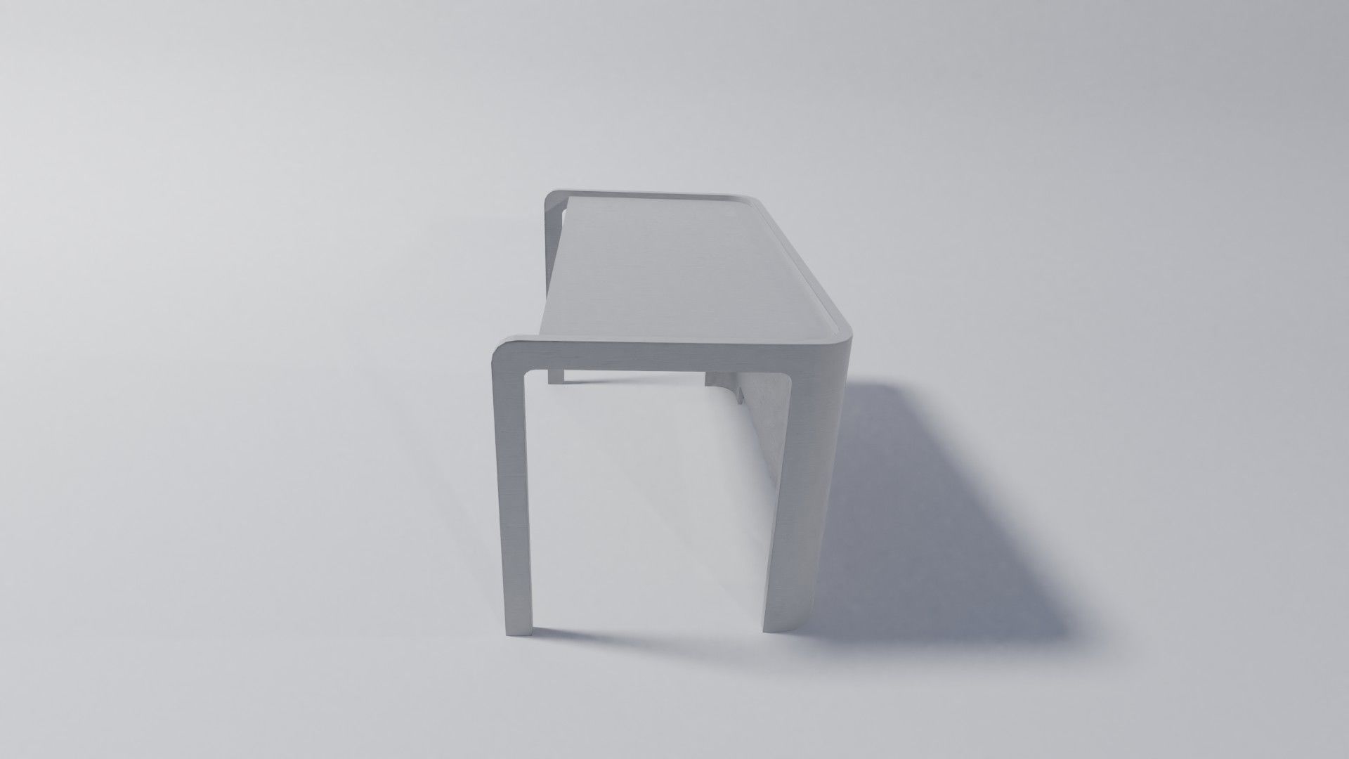 Modern desk Low-poly 3D model_10