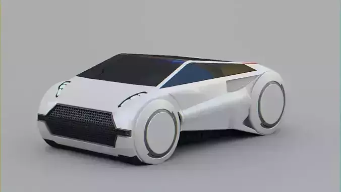 Sci-fi car  Free 3D model