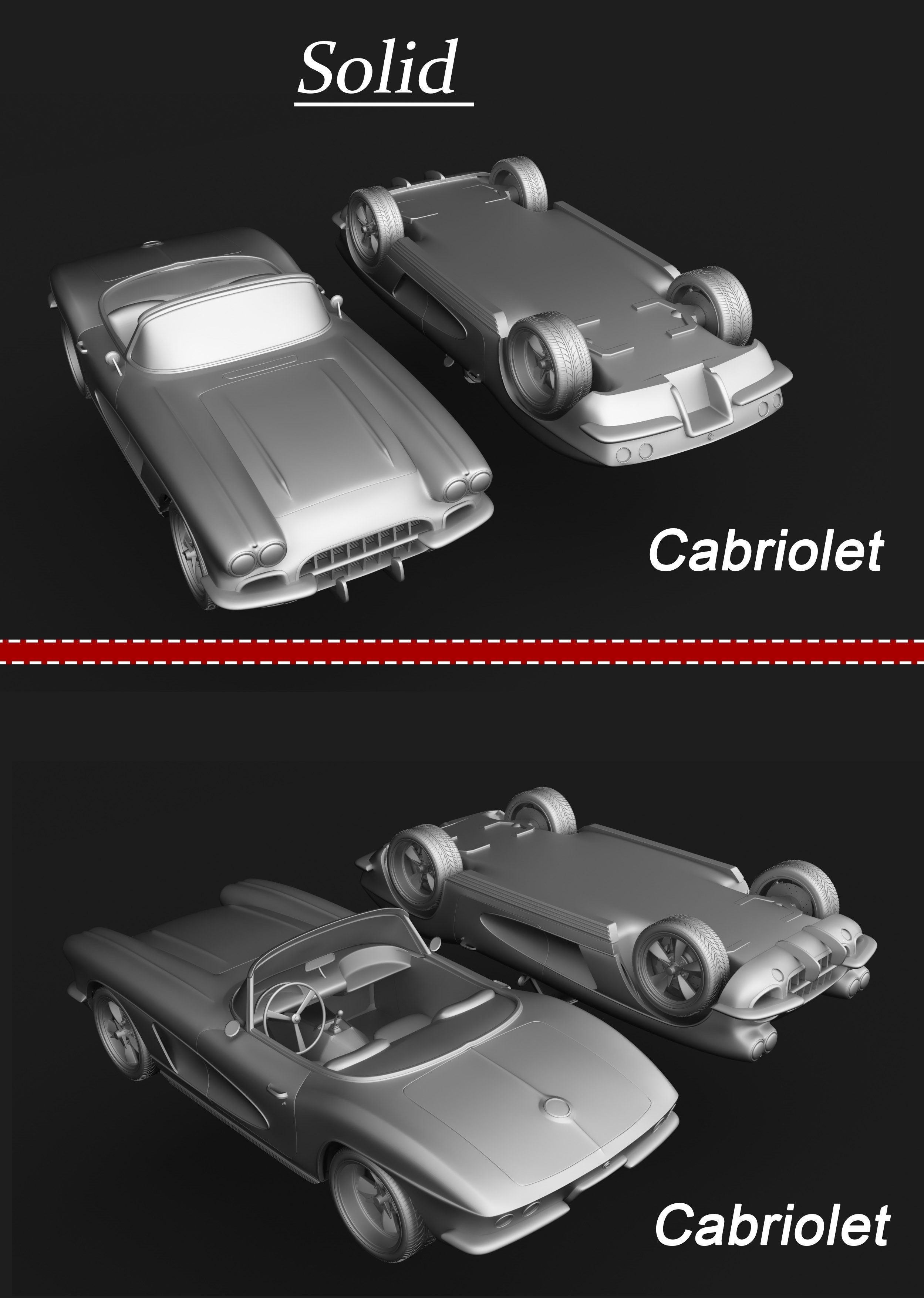 Chevrolet Corvette C1 Ready to Print STL Files 3D print model_12