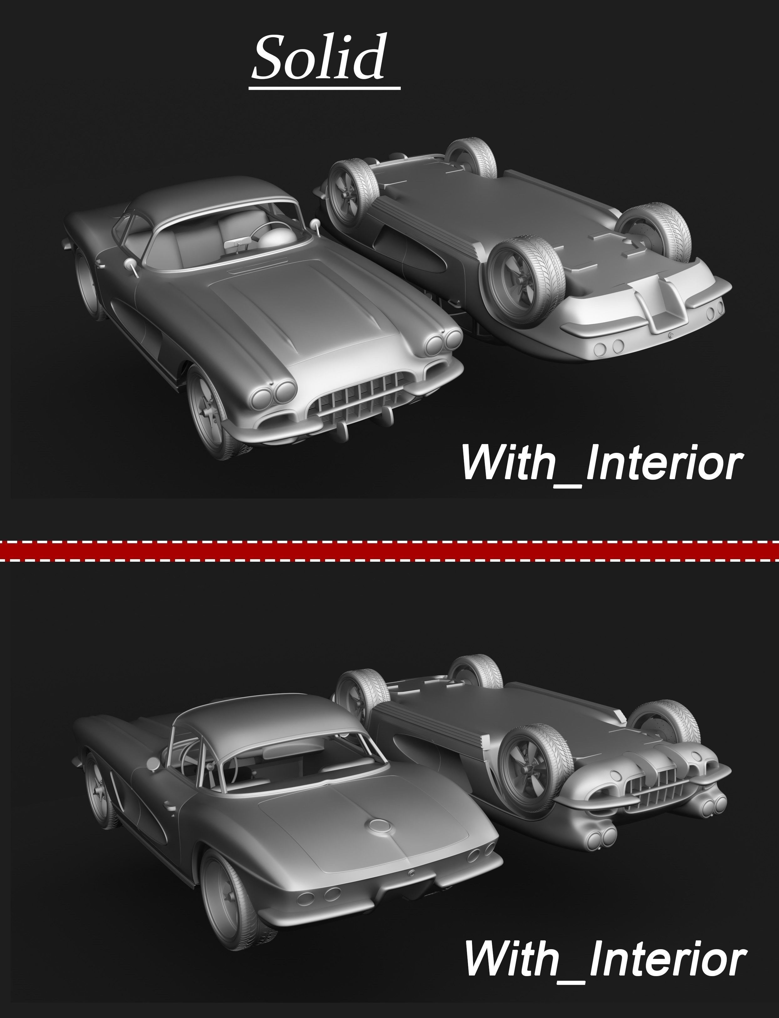 Chevrolet Corvette C1 Ready to Print STL Files 3D print model_16