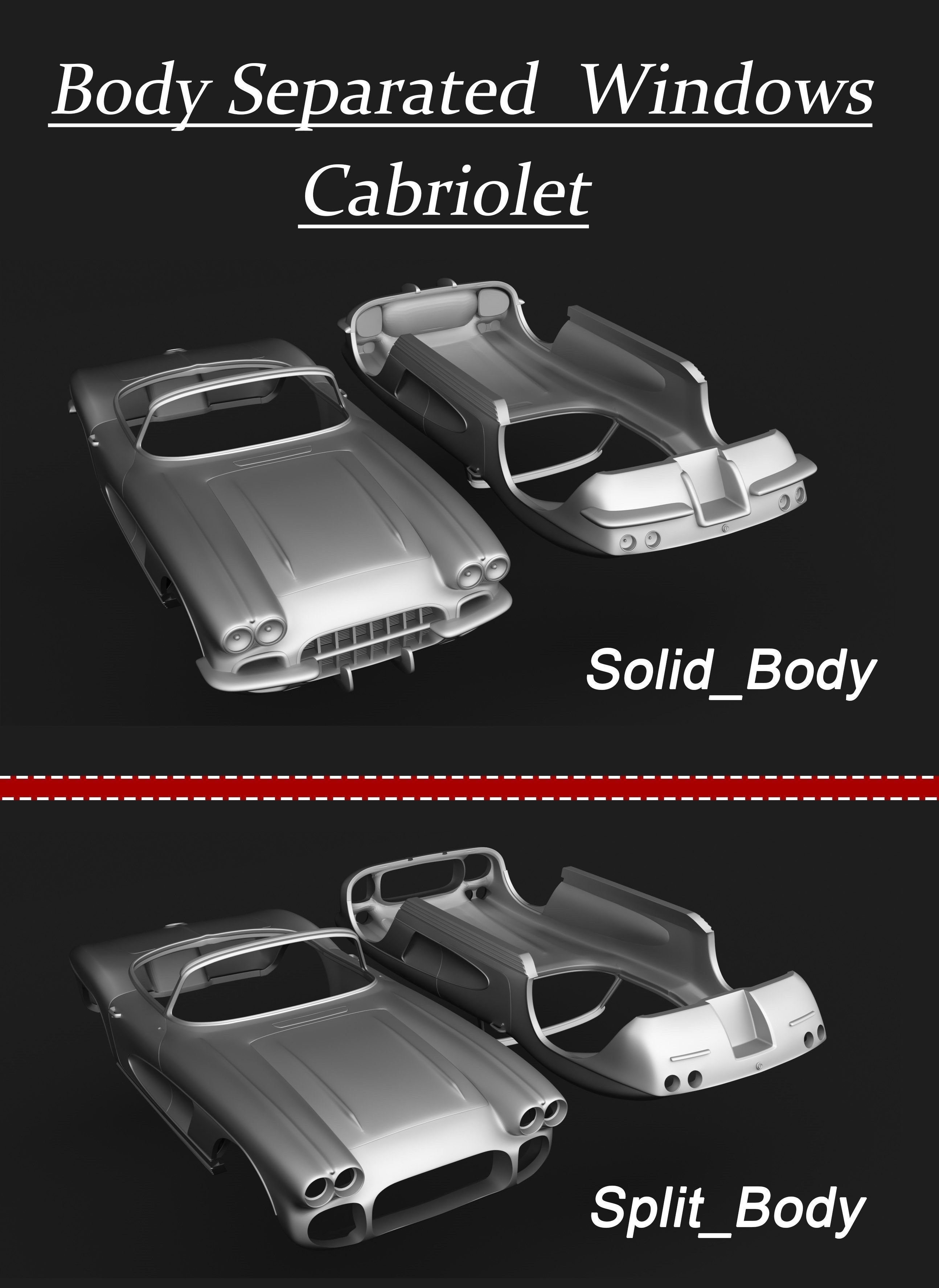 Chevrolet Corvette C1 Ready to Print STL Files 3D print model_15