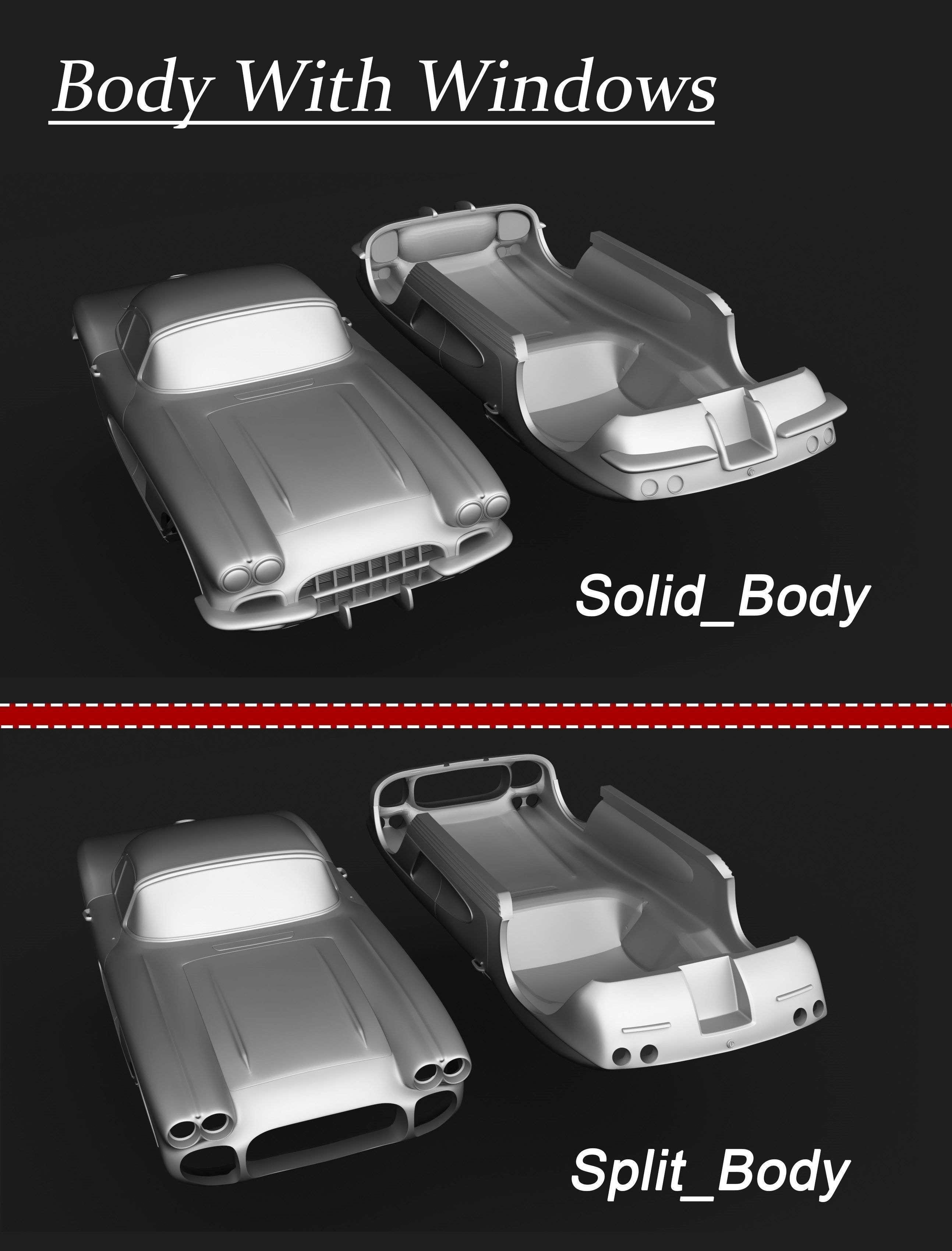 Chevrolet Corvette C1 Ready to Print STL Files 3D print model_11