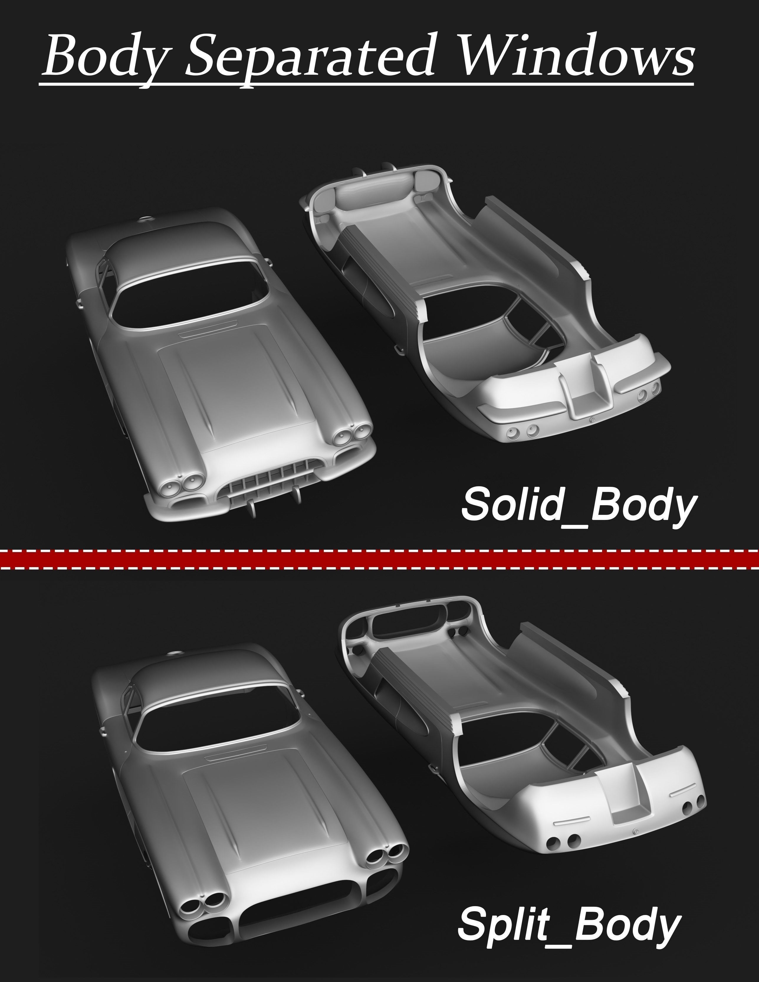 Chevrolet Corvette C1 Ready to Print STL Files 3D print model_13
