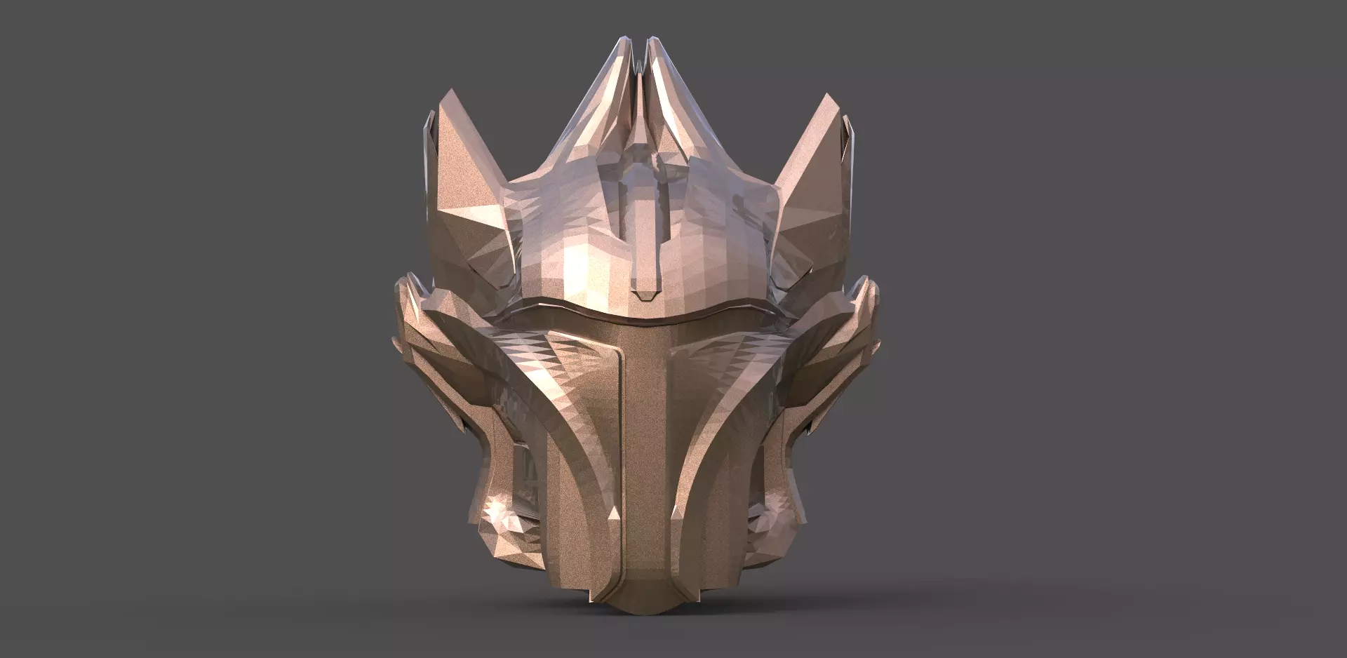 Sci Fi Fantasy Mandalorian style helmet 1 3D model_0