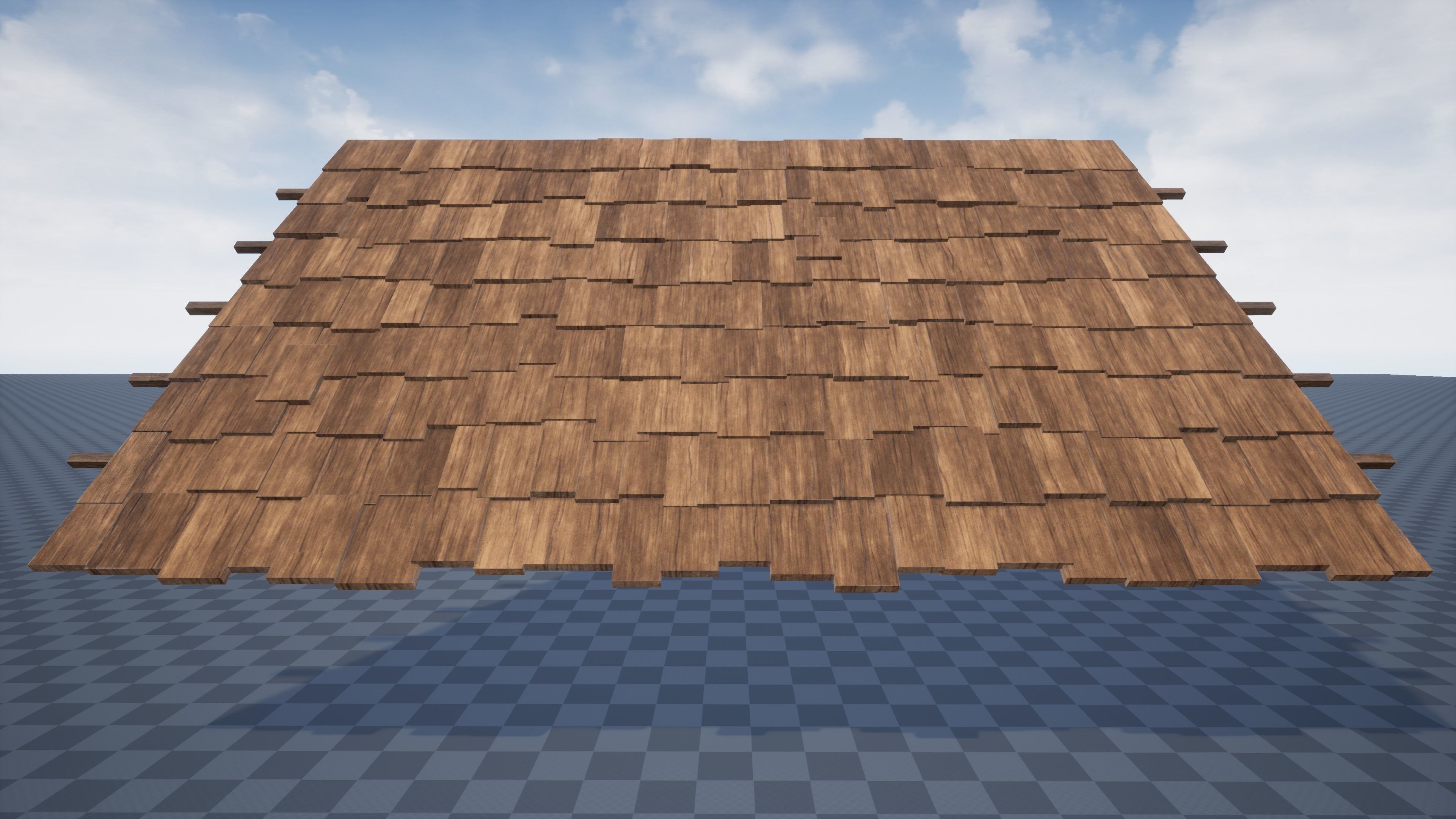 Roof - Old Wooden Lowpoly Gameready Low-poly 3D model_2