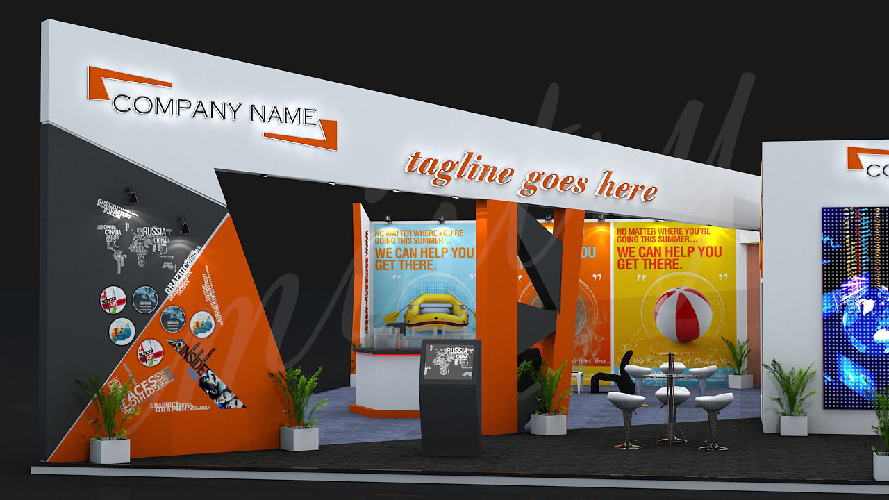 Exhibition Booth 3D Model 3D model_7