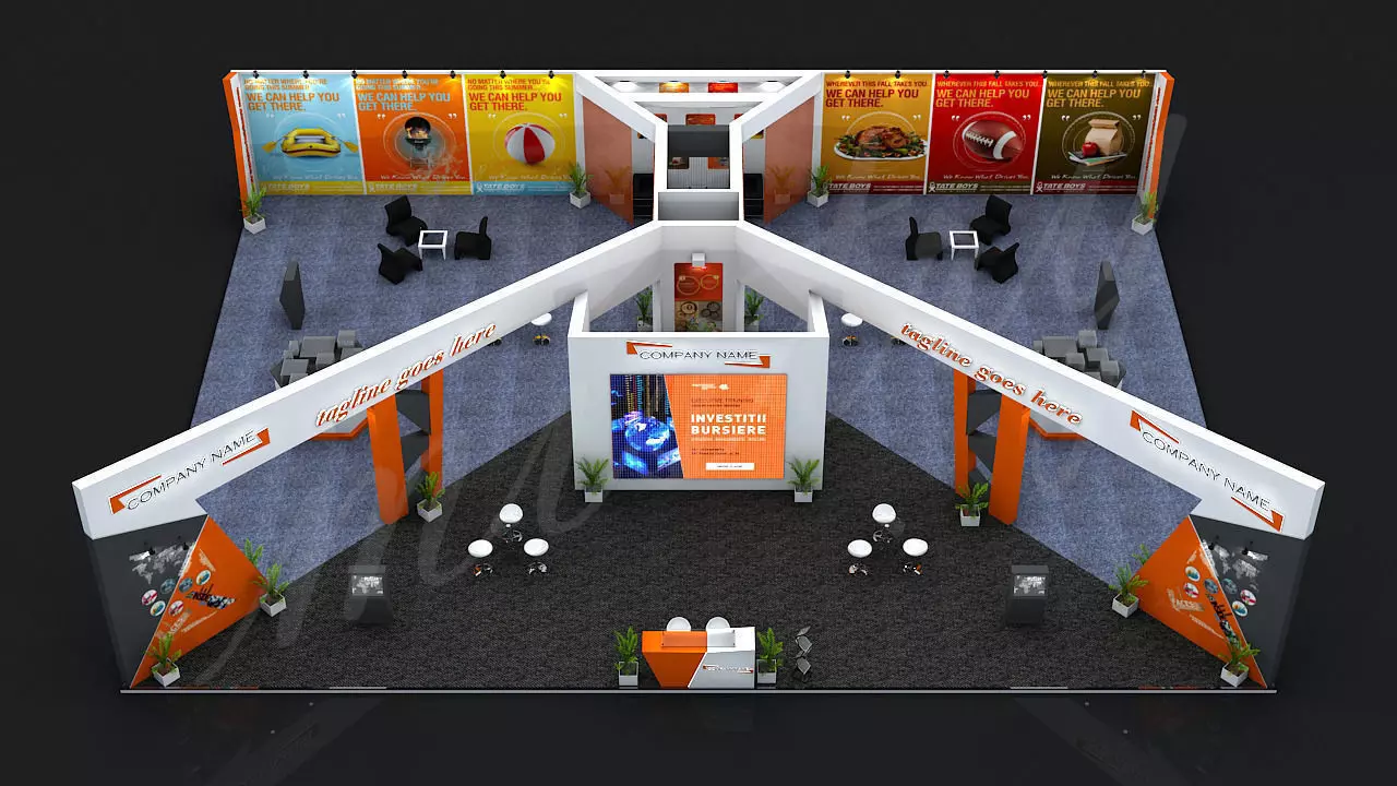 Exhibition Booth 3D Model 3D model_0