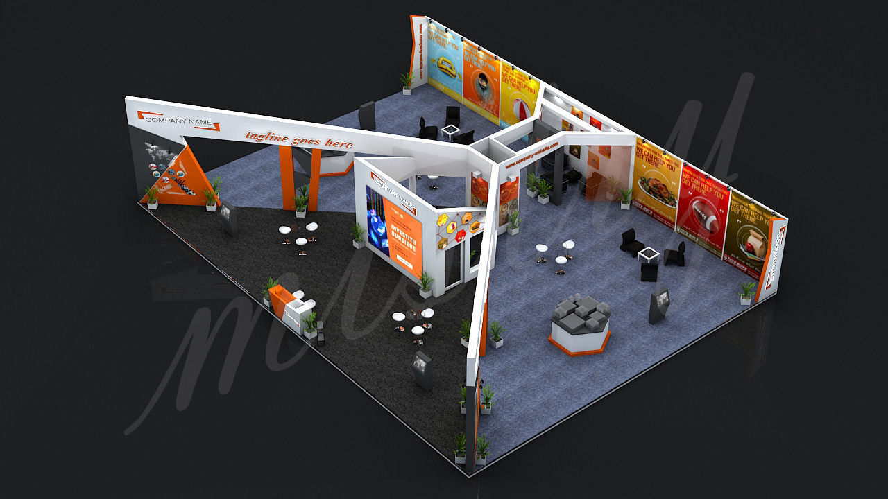 Exhibition Booth 3D Model 3D model_4