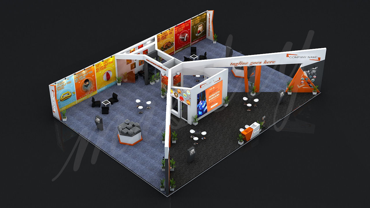 Exhibition Booth 3D Model 3D model_6