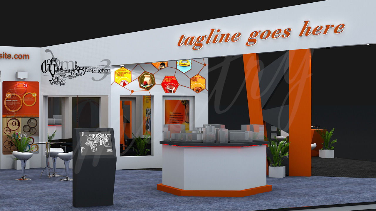 Exhibition Booth 3D Model 3D model_8