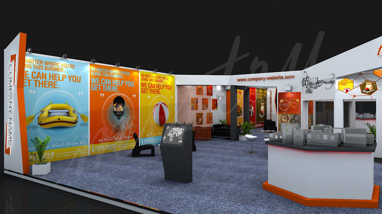 Exhibition Booth 3D Model 3D model_12
