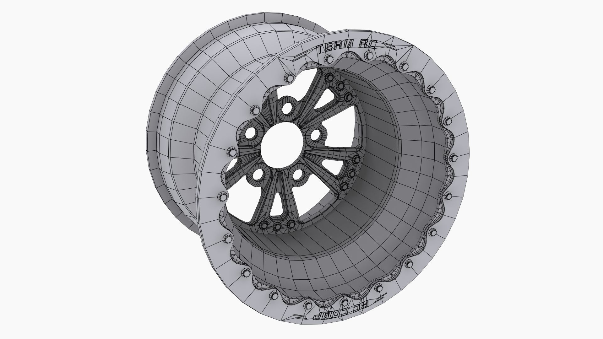 RC Components Torx Drag Rear Wheel Low-poly 3D model_11