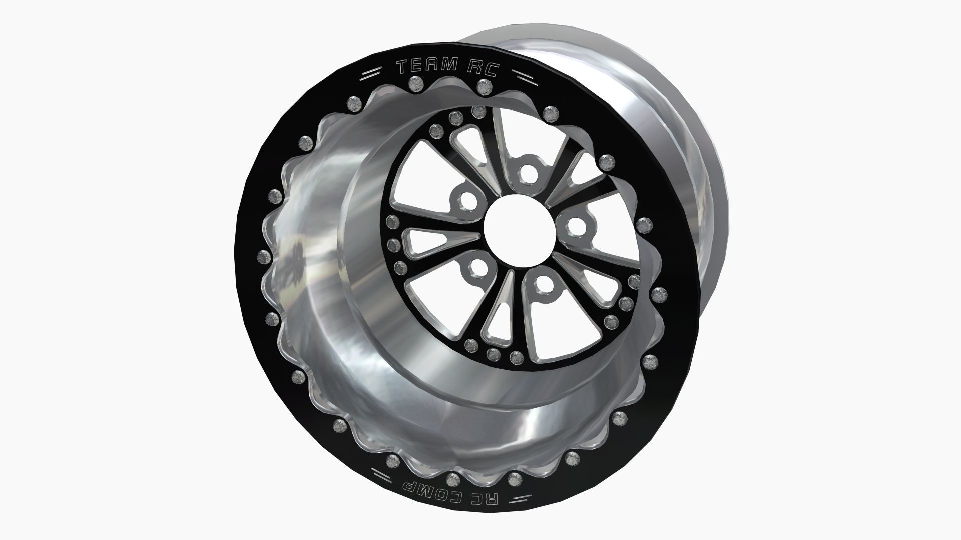 RC Components Torx Drag Rear Wheel Low-poly 3D model_3