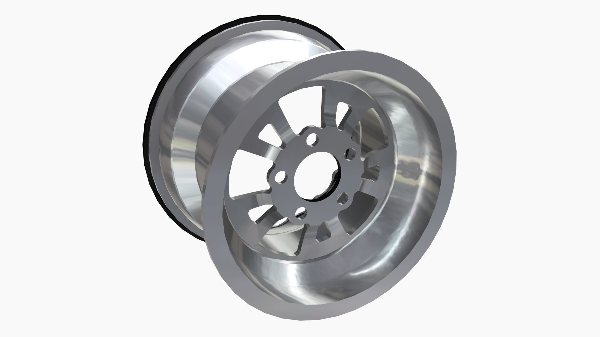 RC Components Torx Drag Rear Wheel Low-poly 3D model_5